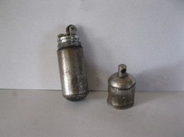 (BX-5) old Trench Lighter - pill shaped 2&quot; long, keychain, damaged top - $25.00