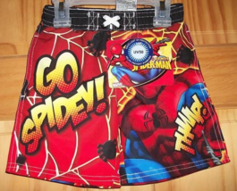Spiderman Baby Clothes 12M Spider Man Swim Trunks Spidey Super Hero Swimsuit New - £11.38 GBP