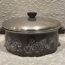 1970s Vintage Brown Mushroom Artichoke Vegetable Pot With Lid ( Read Des... - $30.22