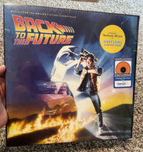 Back to the Future Motion Picture Soundtrack Orange Vinyl Record Huey Lewis - $59.98