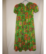 Vintage Made in Hawaii Floral Green Dress Smaller size short sleeve Zip ... - $974.01 MXN