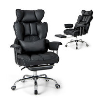 Big and Tall Executive Office Desk Chair with Footrest-Black - $4,590.60 MXN