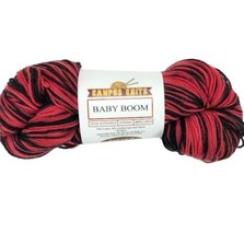 Fiesta Baby Boom Superwash Merino Wool Sock Yarn Hand Dyed Red Black - £15.02 GBP