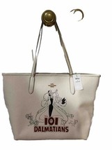 Coach Disney City Tote Dalmatians Dogs Signature Canvas Interior Bag - $168.29