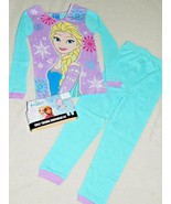 Girls Thermal Underwear Size 10 Princess Elsa Outfit Disney Frozen Set NEW - $21.84