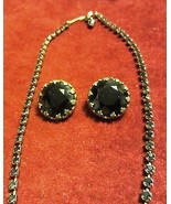 Vintage rhinestone necklace with matching earrings  STUNNING - £52.34 GBP