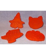 Hallmark Plastic Halloween Cookie Cutter Set Witch Owl Pumpkin Cat - £10.14 GBP