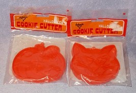 Ambassador Halloween Plastic Cookie Cutters, Pumpkin, Cat MIP - $7.95