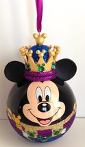 Disney Parks Mickey Mouse Nutcracker Purple Crown Ornament NEW - £69.88 GBP