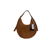 NEW 4th And Reckless Una Faux Suede Crescent Bag 12x11x4&quot; Tan Everyday P... - $55.00