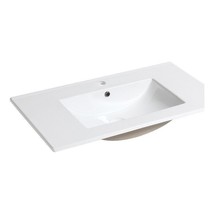 Saint Birch 32&quot; 1-Hole Modern Ceramic Bathroom Vanity Top with Sink in White - £128.44 GBP
