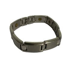 Bracelet With Magnets Men&#39;s Stainless Steel Collectable 1990 Jewellery Gift VTD - £20.25 GBP