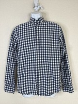 J Crew Classic Fit Men Size M Blue/Wht Check Gingham Button Up Shirt Long Sleeve - £5.48 GBP