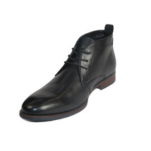 Men's Steve Madden Boot High Top Shoes Lace up Soft Leather Shaunn Black image 4