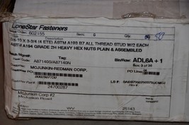3/4-10 x 3-3/4 ASTM A193 B7 ALL THREAD STUDS W/2 A194 GRADE 2H HEAVY HEX... - $180.00