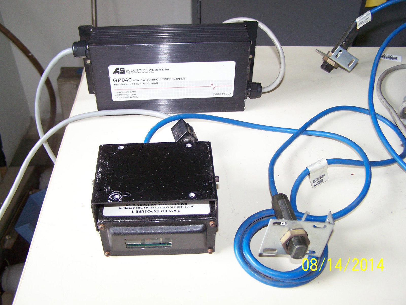 Accu-Sort Systems Inc Model 22 Barcode Scanner & GP-040 Power Supply & Sensor - $540.00