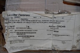 3/4 x 6-1/4 ASTM A193 B7 ALL THREAD STUDS W/2 A194 GRADE 2H HEAVY HEX NUTS - $133.88
