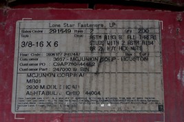 3/8-16 x 6   ASTM A193 B7 ALL THREAD STUDS W/2 A194 GRADE 2H HEAVY HEX NUTS - $427.50