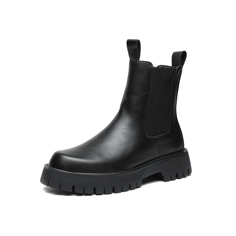 Men&#39;s Shoes Martin Boots High Help Spring And Autumn  Trend Simple Chimney Boots - £107.21 GBP