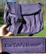 Gun Tote’n Mamas Leather Purple Shoulder Bag HOLSTER Conceal and Carry - £29.49 GBP