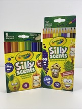 Crayola Silly Scents Bundle - 12 Colored Pencils &amp; 6 Washable Markers Pineapple - £4.21 GBP