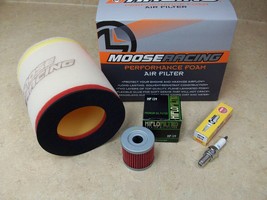 Tune Up Kit Air Oil Filter Spark Plug For 03-14 Suzuki LTZ 400 LT-Z400 Quadsport - £28.72 GBP