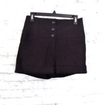 HAVE Shorts Womens Large L Black Stretchy High Rise Flat Front Pockets C... - $15.98