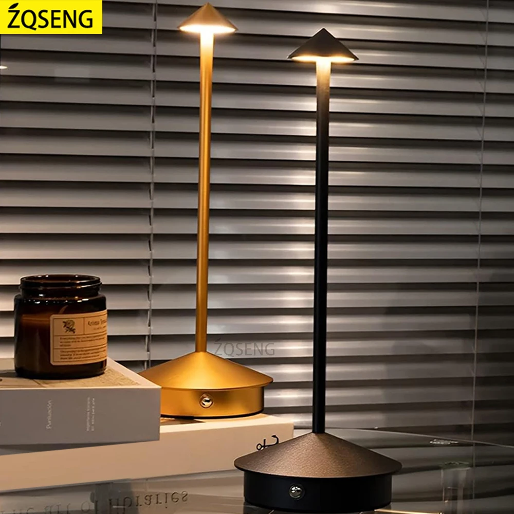 Cordless Table Lamp Touch Sensor Rechargeable Desktop Night Light LED Re... - $36.55
