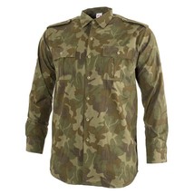 Vintage 1990s Romanian army M90 shirt fieldshirt camo camouflage leaf mi... - £19.52 GBP