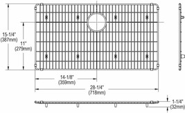 Elkay EBG2815 Stainless Steel Bottom Grid - 28-1/4&quot; x 15-1/4&quot; - £35.19 GBP