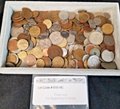 2 Pounds Foreign Mixed World Coins Assorted &amp; 1oz copper bullion bonus Lot# 610 - £44.22 GBP