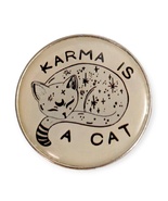 Karma is a Cat Enamel Pin: Cat Sleeping - $19.90