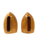 Vtg California souvenir salt &amp; pepper shaker ceramic marigold yellow Irons - $19.99