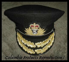 Royal Navy Admiral Officer Black Hat Cap New Size 57, 58, 59, 60, 61, 62 Sizes - £81.15 GBP