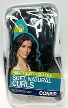 CONAIR Velvet Sleep Rollers 8 pcs Soft Natural Curls Sleep Peaceful 63734 SEALED - £11.86 GBP