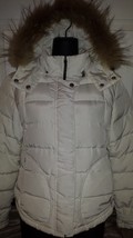 Perfect! Snowbunny White Calvin Klein Down Removeable Raccoon Fur Trim S 4-6 - £63.94 GBP