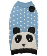 Panda Dog Sweater Blue with Panda Face and Pom Pom - Fashion Pet - £12.55 GBP