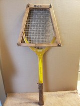 Vintage Spalding Award Tennis Racquet with Wood Holder Cover - $14.85