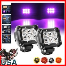 790 Lumen Purple LED Light Pods - 2pcs Off-Road Lighting with Mounting B... - $719.88 MXN