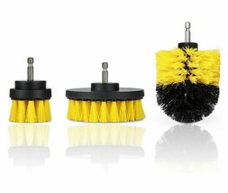 3 Piece Drill Brush Attachment Set All Purpose Power Scrubber Cleaning Kit Home - £12.87 GBP