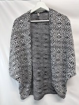 Xhilaration Cardigan Sweater Open Front Casual Black &amp; White S - £16.98 GBP