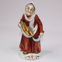 Vintage Napcoware Woman With Corn And Sickle Dress And Scarf 6 1/2 Inches Tall - £9.36 GBP