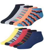 JAMES FIALLO Men&#39;s 10 Pairs Classy Extra Lightweight Bright Multicolor M... - $11.75