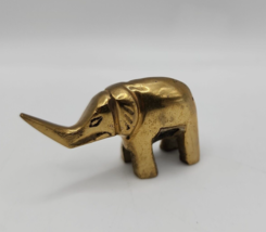 Vintage Miniature Unique Brass Trunk Up Good Luck Elephant Figurine - India - $14.50