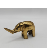 Vintage Miniature Unique Brass Trunk Up Good Luck Elephant Figurine - India - £10.91 GBP