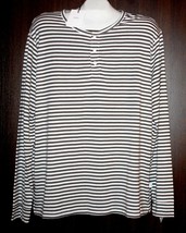 Onia  Men&#39;s  Gray White  Stripes Cotton Sweater Sweatshirt Size XL  $120  - £29.27 GBP