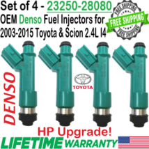 OEM Denso x4 HP Upgrade Fuel Injectors for 2009-13 Toyota Corolla 4 Cylinder I4 - $158.39