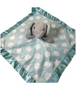 Circo Gray Elephant Lovey Satin Security Baby Blanket Teal Blue Polka Do... - £13.39 GBP