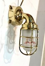 Vintage Style Brass Wall Sconce Antique Lamp - GLASS...- Show Original Title ... - £119.90 GBP