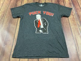 Joel Quenneville “Puck You” Men’s Gray T-Shirt - Strange Cargo - Blackhawks Med - £3.14 GBP
